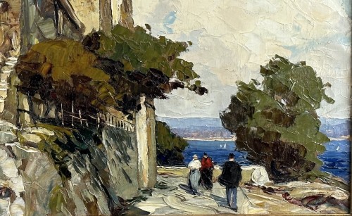 La vieille église de l’assomption de Gassin - Gustave Vidal (1895-1966) - Sérignan Antiquités