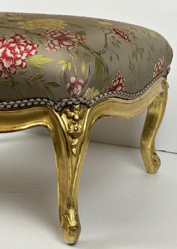 A  Louis XV giltwood stool Stamped Tilliard - Seating Style Louis XV