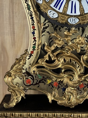 Horlogerie Cartel - Cartel Boulle "aux cinq couleurs" d’époque Louis XV, vers 1730-1740