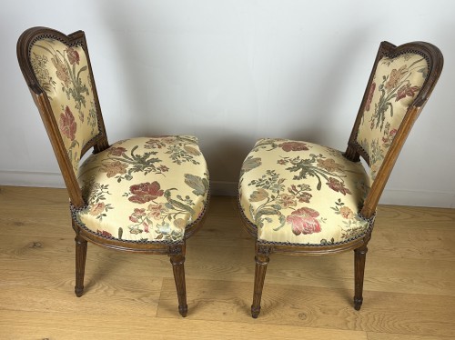 Pair of Louis XVI chairs stamped Georges Jacob for the duke of Penthièvre - 