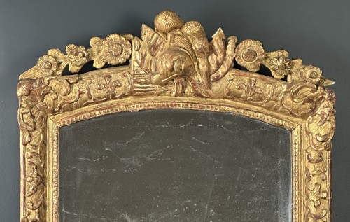 Miroirs, Trumeaux  - Miroir martial d’époque fin Louis XIV début Régence