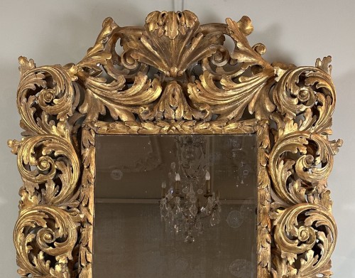 Grand miroir florentin, Toscan du XVIIe siècle - Louis XIII