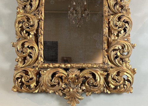 Louis XIII - Grand miroir florentin, Toscan du XVIIe siècle