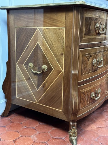 Commode Mazarine en marqueterie Thomas HACHE - Mobilier Style Louis XIV