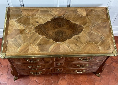 Commode Mazarine en marqueterie Thomas HACHE - Sérignan Antiquités