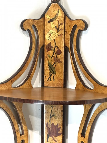 18th century - Pair of corner shelves stamped Hache Fils A.Grenoble