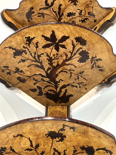 Louis XV - Pair of corner shelves stamped Hache Fils A.Grenoble