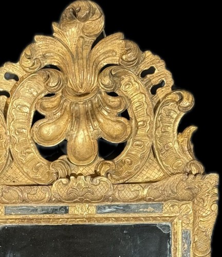 Miroir à fronton d'époque Louis XIV - Miroirs, Trumeaux Style Louis XIV