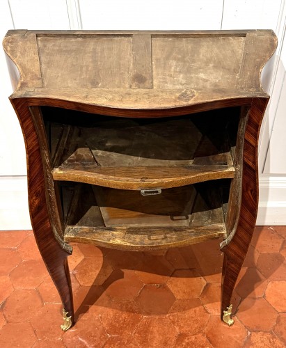 Antiquités - Petite commode d’époque Louis XV estampillée Popsel