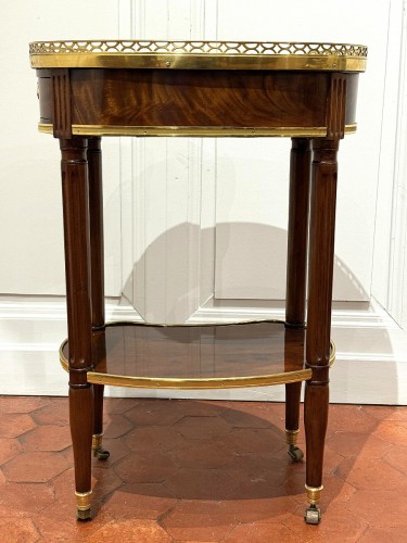 Furniture  - Small Louis XVI Period Living Room Table Stamped Canabas