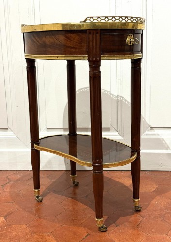 Small Louis XVI Period Living Room Table Stamped Canabas - Louis XVI