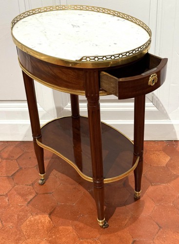 Antiquités - Small Louis XVI Period Living Room Table Stamped Canabas