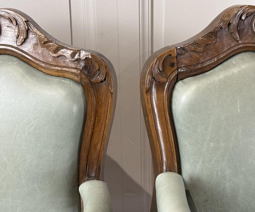 XVIIIe siècle - Paire de fauteuils à châssis d’époque Régence vers 1720