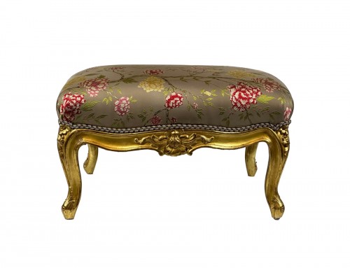 A Louis XV giltwood stool Stamped Tilliard