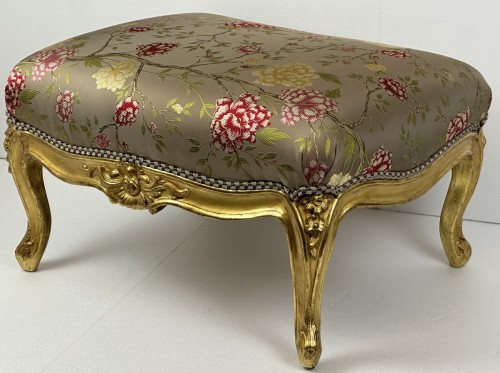 Seating  - A Louis XV giltwood stool Stamped Tilliard
