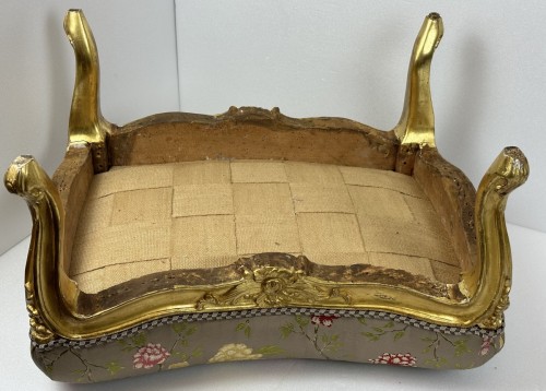 18th century - A Louis XV giltwood stool Stamped Tilliard