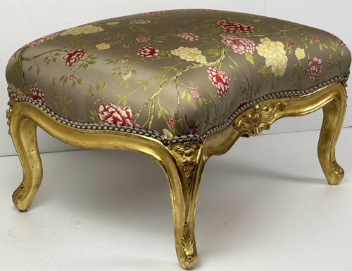 Antiquités - A Louis XV giltwood stool Stamped Tilliard