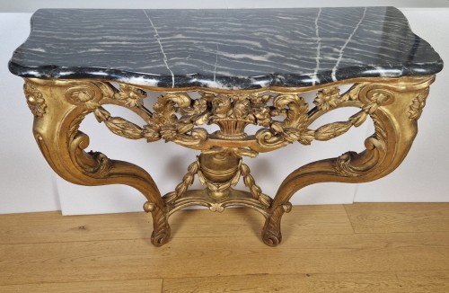 Furniture  - A Louis XV Giltwood Console, 18th Century Circa 1760 Aix En Provence. 