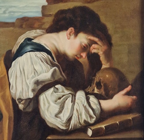 Paintings & Drawings  - Memento Mori Melancholy, Venetian school around 1800 After Domenico Feti (1589 - 1623)