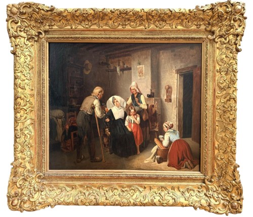 La visite, attribué à Pierre Duval Le Camus (1790 - 1854)