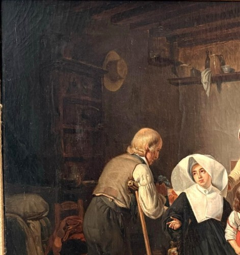 19th century - The Visit, attributed to  Duval Le Camus (1790 - 1854)