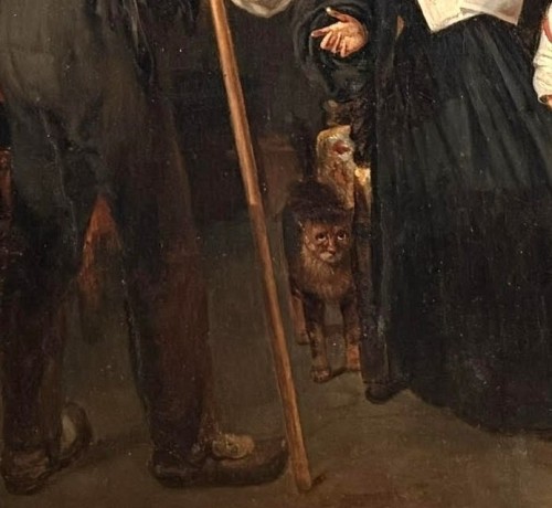 Antiquités - The Visit, attributed to  Duval Le Camus (1790 - 1854)