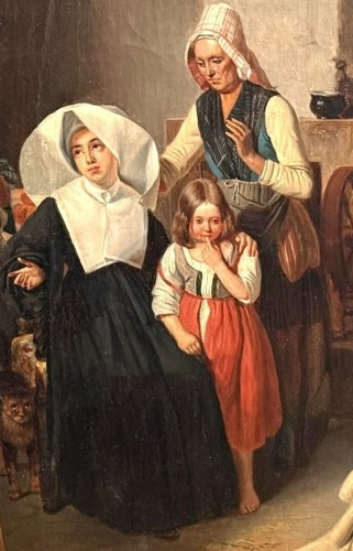 Antiquités - The Visit, attributed to  Duval Le Camus (1790 - 1854)