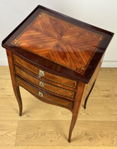 A Transition Chiffonnière Table Stamped F. Schey - 