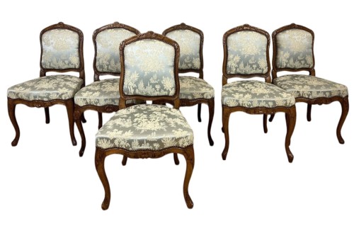 Série de 6 chaises, estampillées Jean-Baptiste Gourdin 18e vers 1748