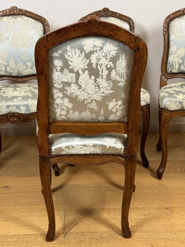 XVIIIe siècle - Série de 6 chaises, estampillées Jean-Baptiste Gourdin 18e vers 1748