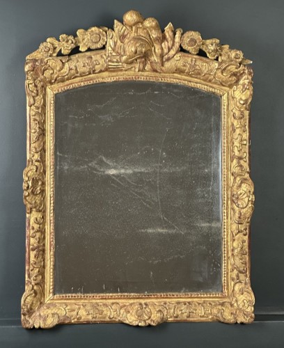 Miroir martial fin Louis XIV début Régence - Miroirs, Trumeaux Style Louis XIV