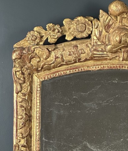Miroirs, Trumeaux  - Miroir martial fin Louis XIV début Régence