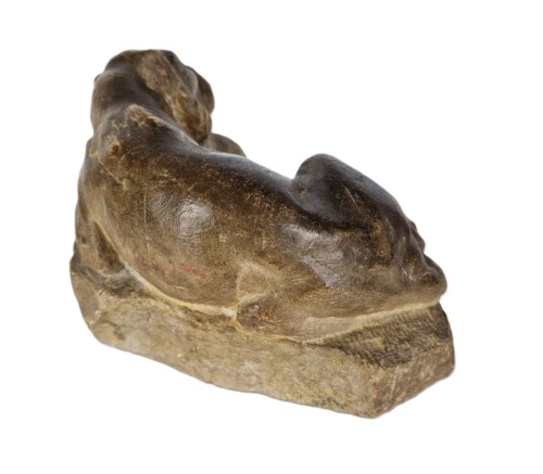Middle age - Reclining Lion in Boulogne Marble, Medieval Period.