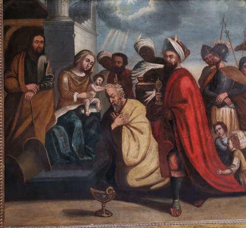 The adoration of The magi, Italian School 17 Th Century - 