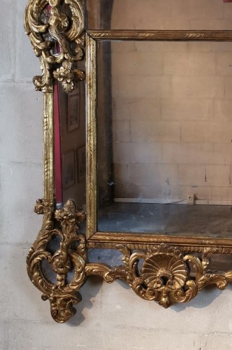 XVIIIe siècle - Miroir d'époque Régence vers 1700-1720