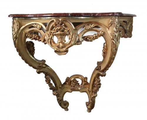 Console d’époque Louis XV, période Transition vers 1755