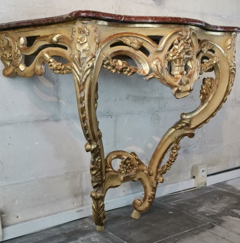 Furniture  - A Louis XV console circa 1755