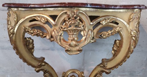 Console d’époque Louis XV, période Transition vers 1755 - Louis XV