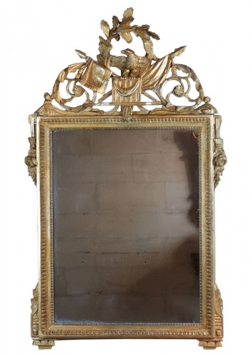 Neoclassical mirror Louis XVI  late time of 18th century circa 1781.