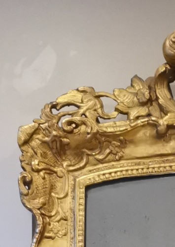 Antiquités - Miroir d'époque fin Régence vers 1730-1735