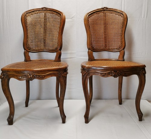 A set of four Louis XV cane chairs circa 1750 - Seating Style Louis XV