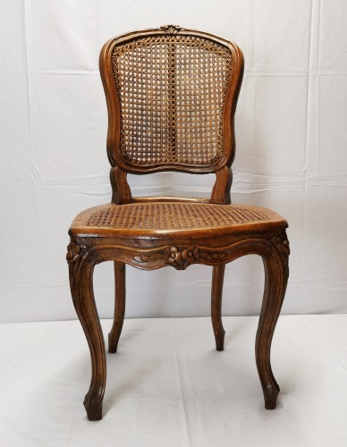 Seating  - A set of four Louis XV cane chairs circa 1750