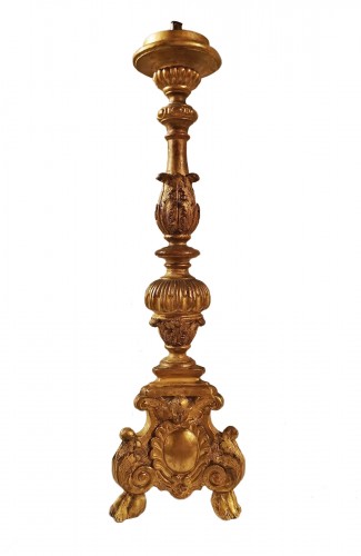 Torchère en bois doré d’époque Louis XIV, XVIIe siècle