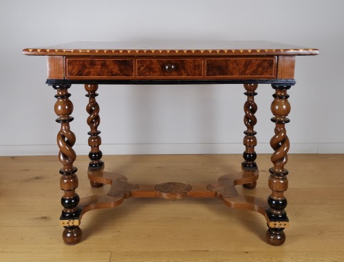 Furniture  - Louis XIV period table inlaid late 17th century