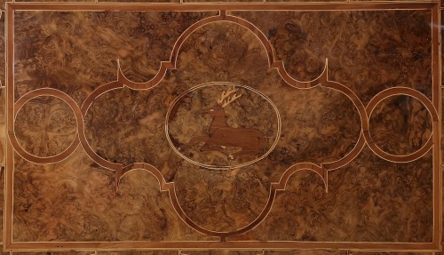 Antiquités - Table d’époque Louis XIV marquetée