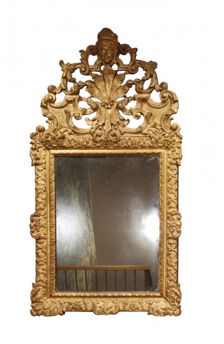 A giltwood Louis XIV period mirror 17th century circa 1680.