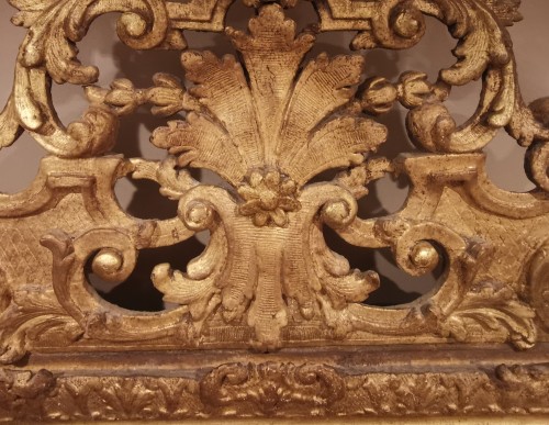 17th century - A giltwood Louis XIV period mirror 17th century circa 1680.