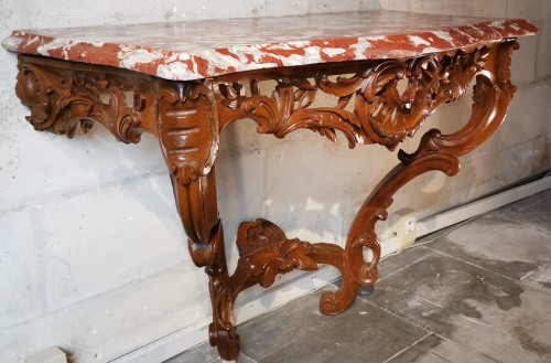 Console d'époque Louis XV Vers 1745-1750 - Mobilier Style Louis XV