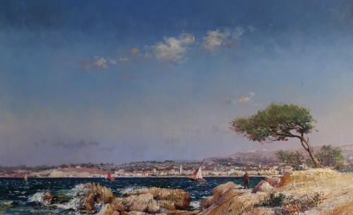 Tableaux et dessins Tableaux du XXe siècle - Bord de Méditerranée Marseille - Louis Nattero (1870-1915)