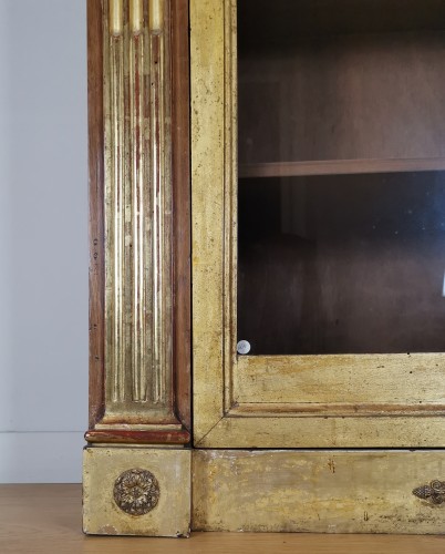 Antiquités - A Louis XVI giltwood showcase (vitrine) late